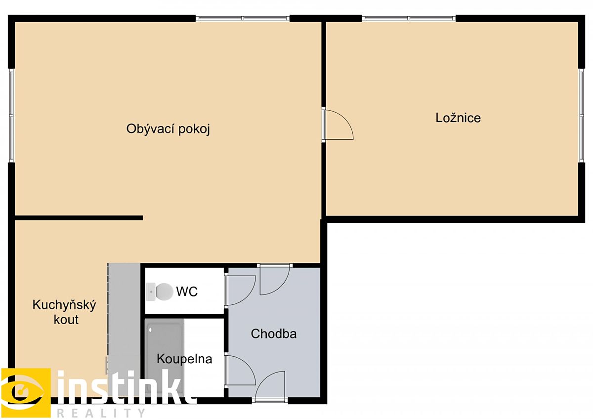 Pronájem bytu 2+kk 58 m² – fotografie 2