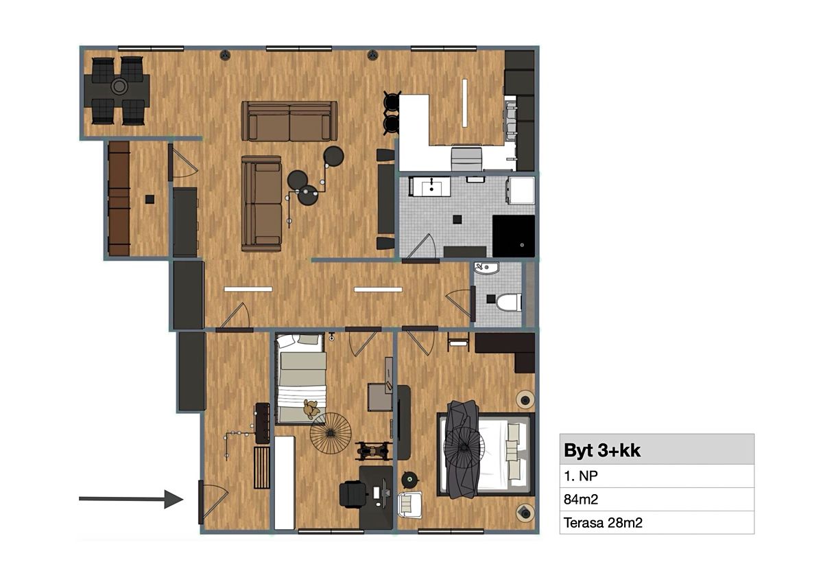 Prodej bytu 2+kk 57 m² – fotografie 4