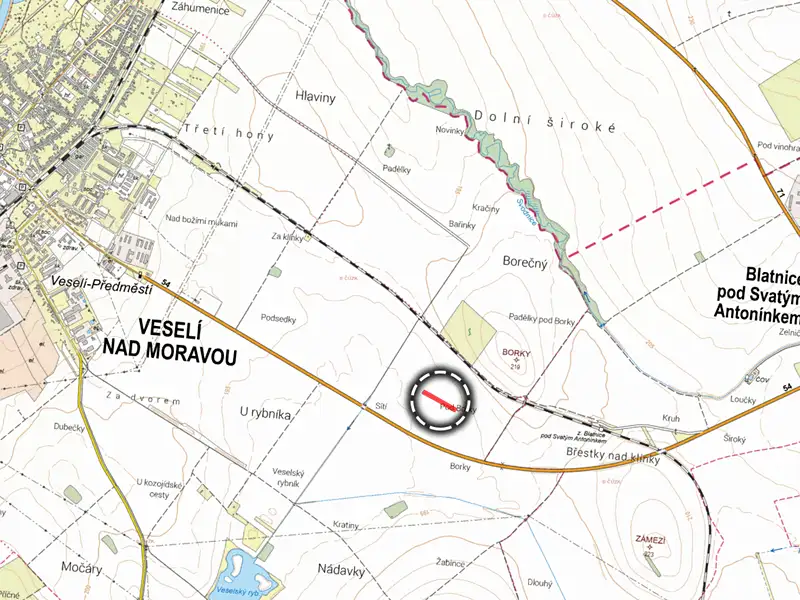 Prodej pole 2549 m², Veselí nad Moravou – náhled fotky 2