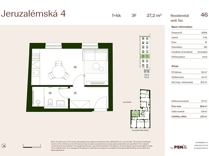 Prodej bytu 1+kk 26 m², Praha – náhled fotky 3