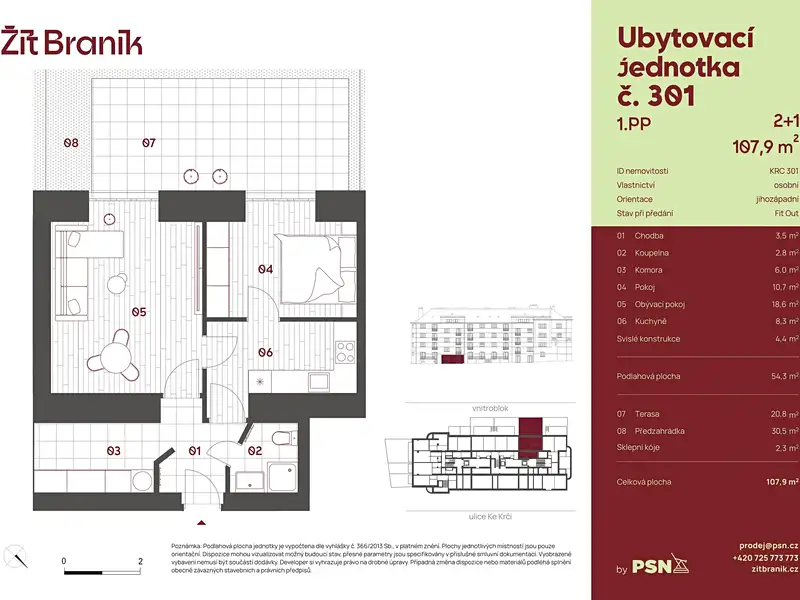 Prodej bytu 2+1 50 m², Praha – náhled fotky 2