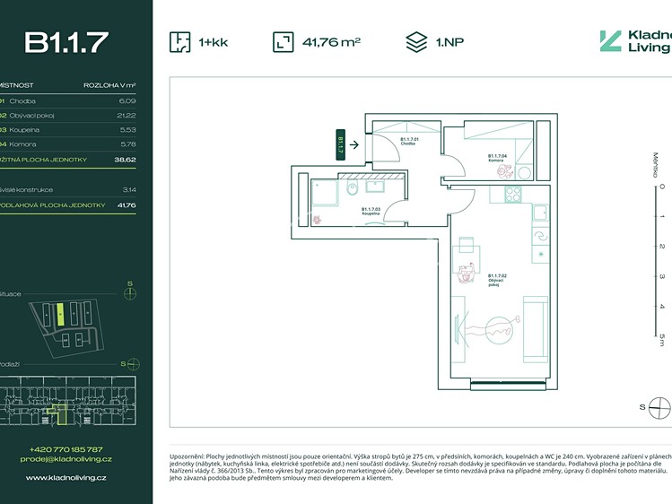Wohnung 1+kk zum Kauf, 39 m² (15 von 15)