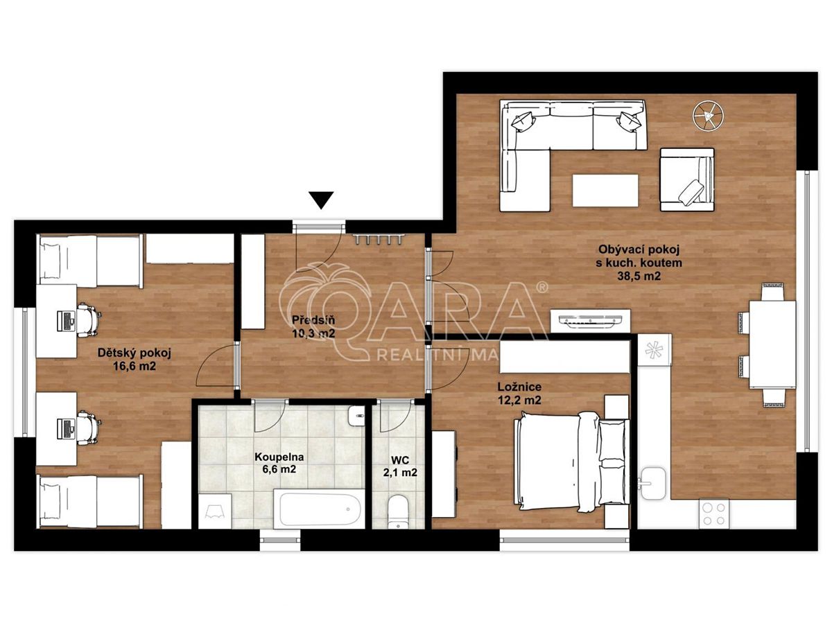 Pronájem bytu 3+kk 86 m²