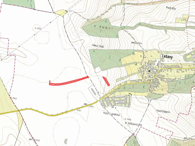 Prodej pole 1941 m², Nelahozeves – náhled fotky 2