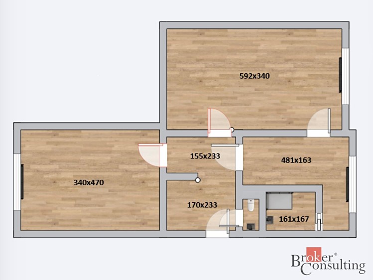 Pronájem bytu 2+1, 66 m² (14 z 14)