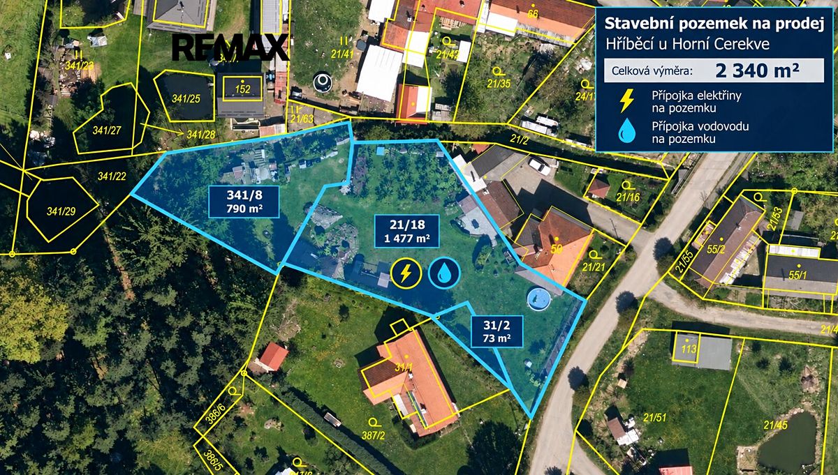 Prodej stavebního pozemku 2340 m²