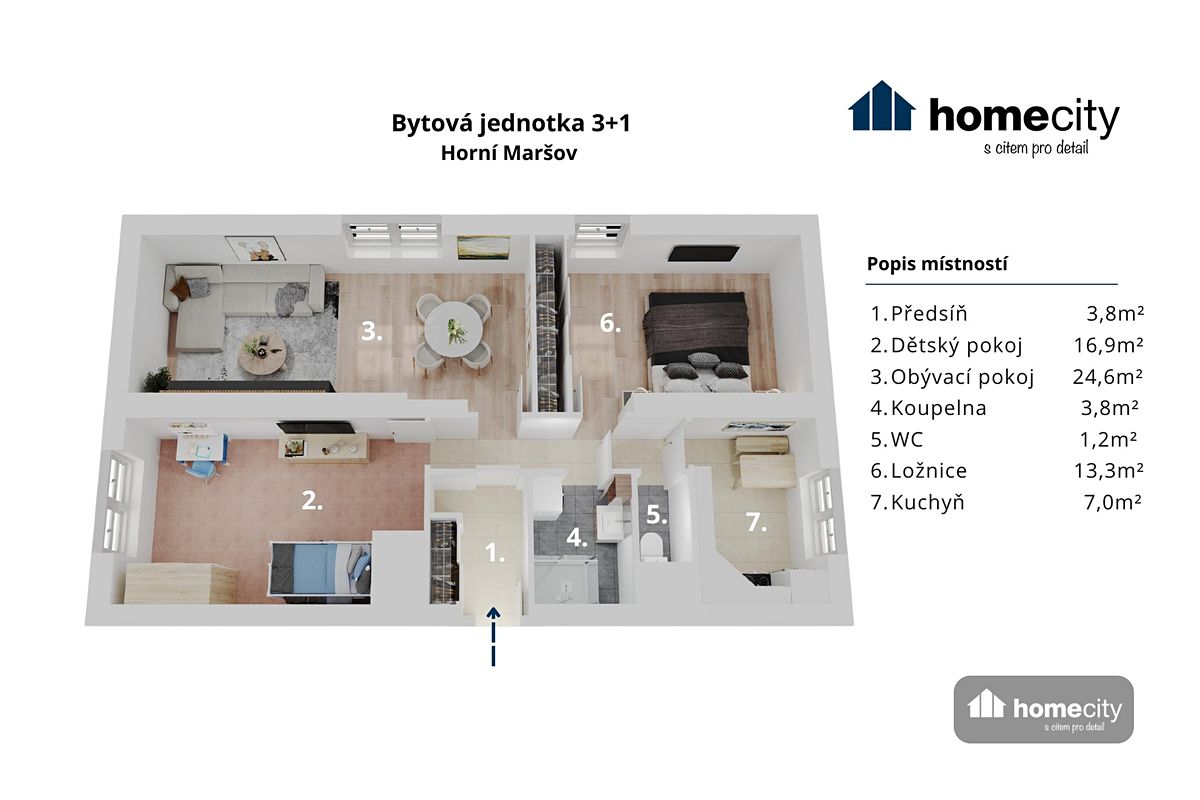 Prodej bytu 3+1 81 m² – fotografie 4