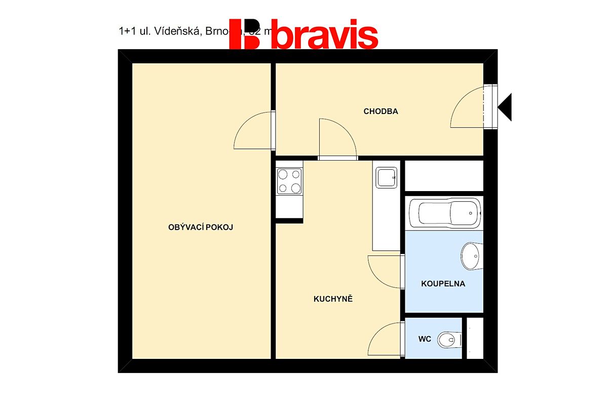 Pronájem bytu 1+1 32 m² – fotografie 5