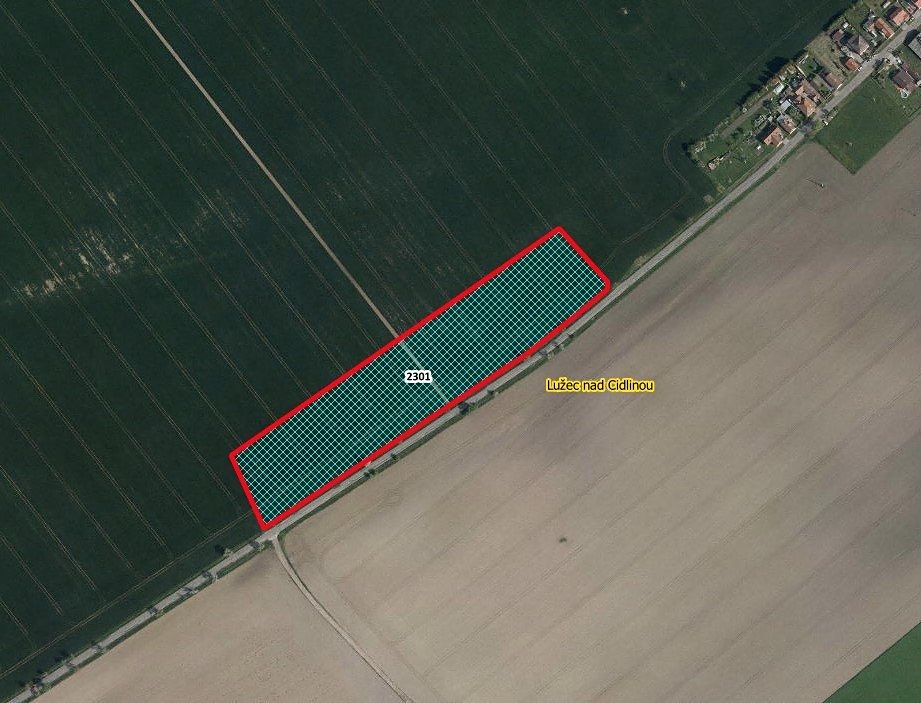 Prodej pole 25308 m², Lužec nad Cidlinou – fotka 1 z 3
