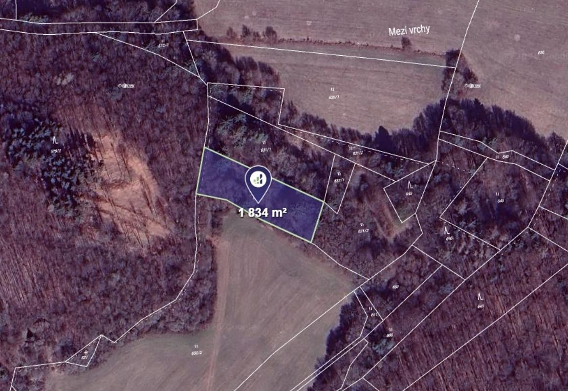 Prodej louky 1834 m²