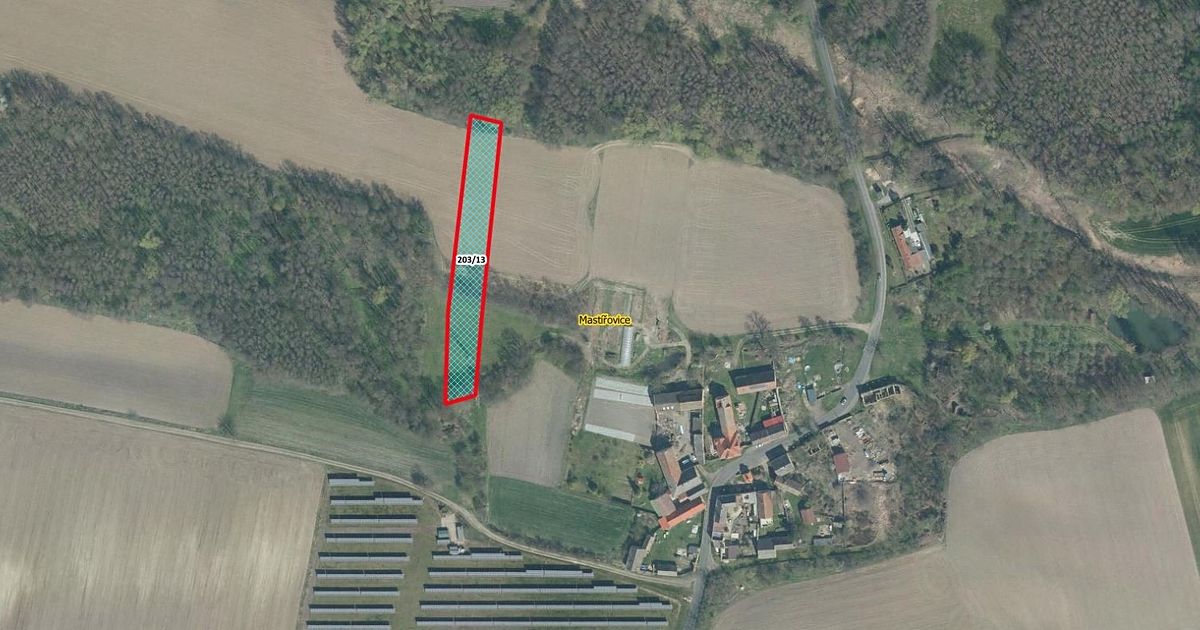 Prodej pole 3705 m², Vrbice – fotka 1 z 3