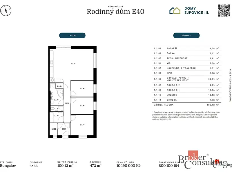 Prodej rodinného domu 100 m², pozemek 472 m², Ejpovice – náhled fotky 3