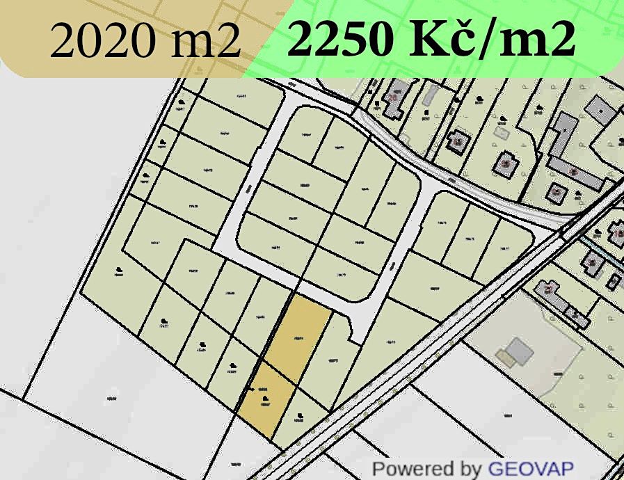 Prodej stavebního pozemku 2020 m²