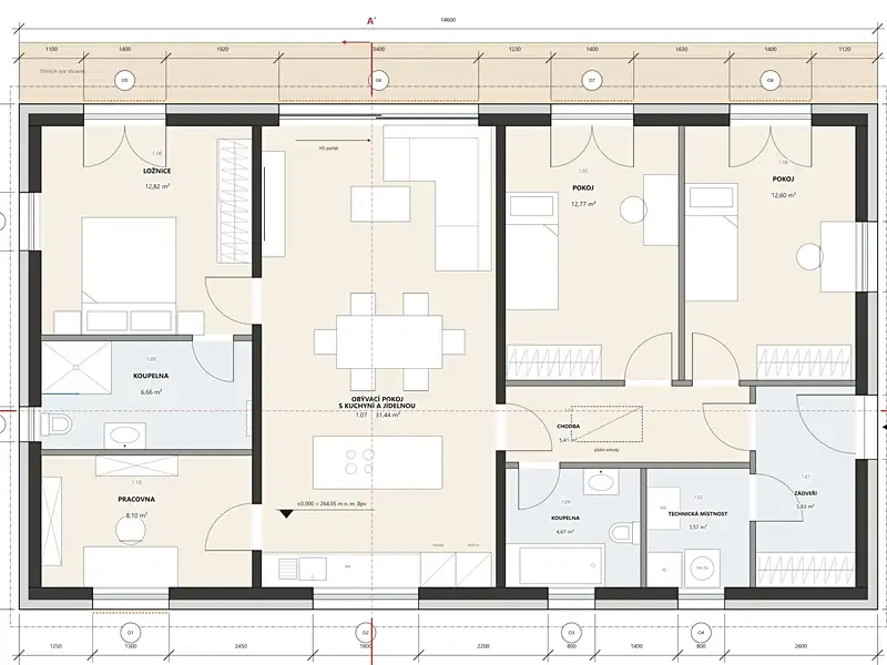 Prodej rodinného domu 105 m², pozemek 495 m², Borohrádek – náhled fotky 2