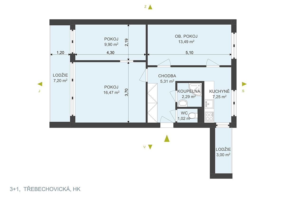 Prodej bytu 3+1 66 m² – fotografie 3