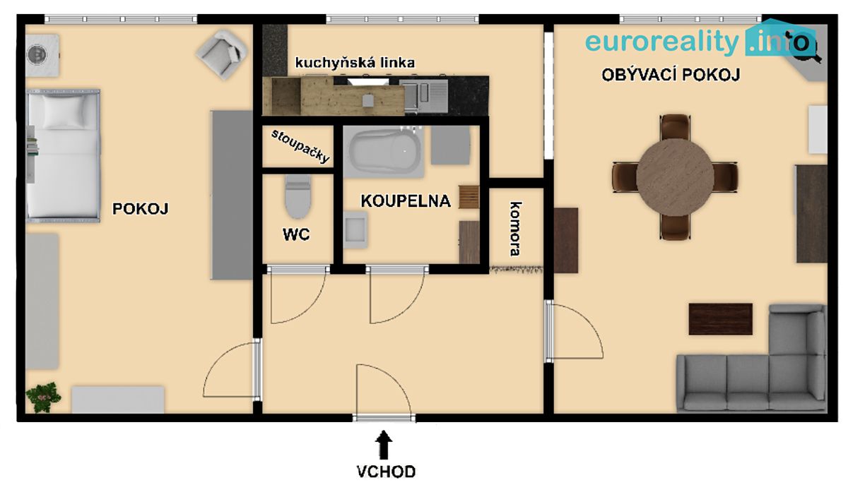 Prodej bytu 2+1 55 m² – fotografie 4