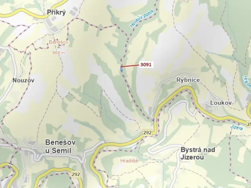 Dražba lesa 1964 m², Benešov u Semil – náhled fotky 1
