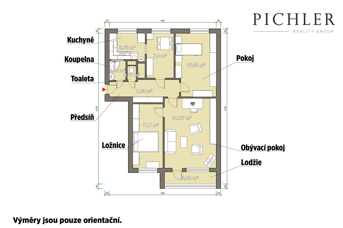 Prodej bytu 3+1 73 m² – fotografie 2
