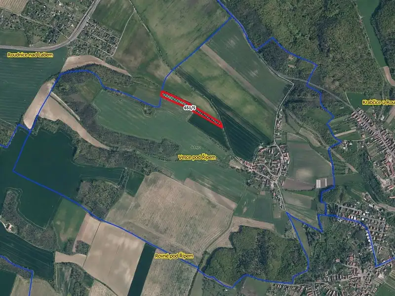 Prodej pole 10600 m², Krabčice – náhled fotky 2