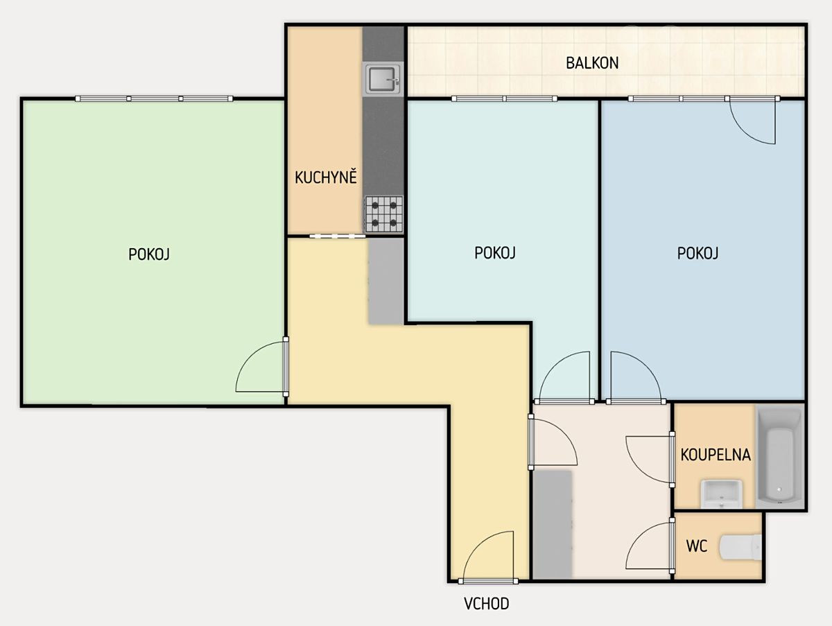 Prodej bytu 3+1 64 m² – fotografie 2