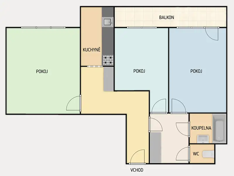 Prodej bytu 3+1 64 m², Praha – náhled fotky 2