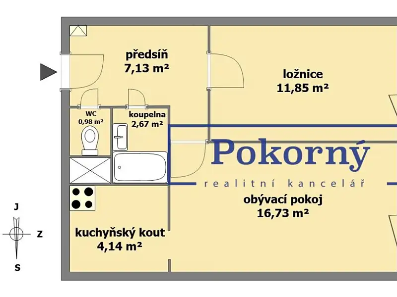 Prodej bytu 2+kk 43 m², Praha – náhled fotky 2