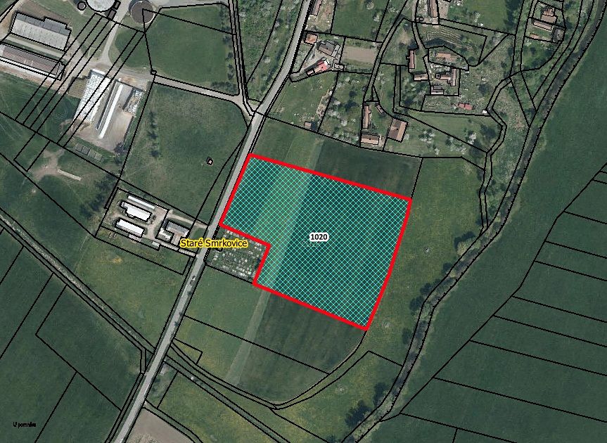 Prodej pole 22590 m², Staré Smrkovice – fotka 1 z 3