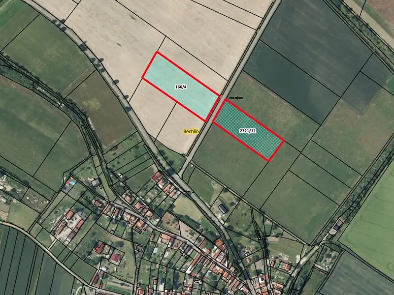 Prodej stavebního pozemku 6418 m², Bechlín – náhled fotky 1