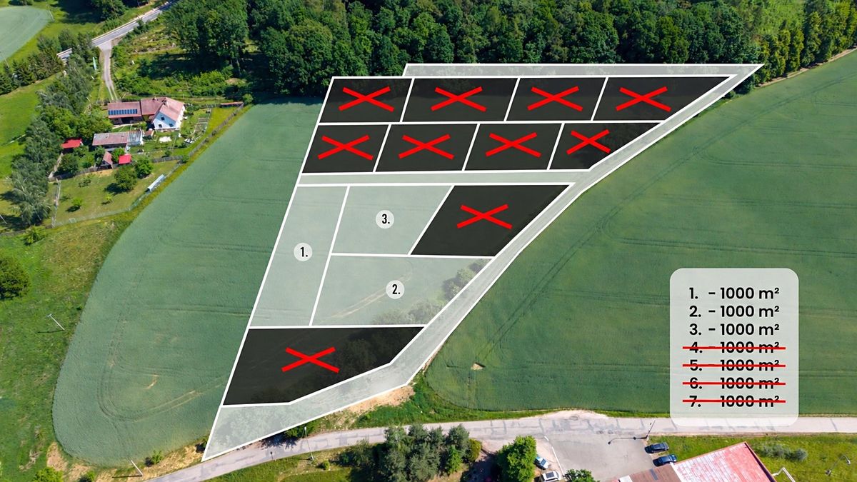 Prodej pole 1000 m²