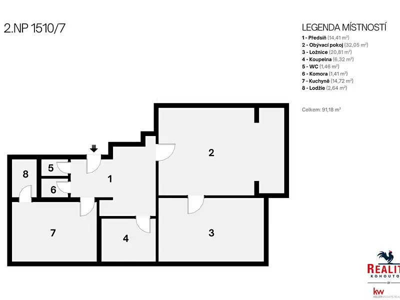 Prodej bytu 3+kk 96 m², Tábor – náhled fotky 3