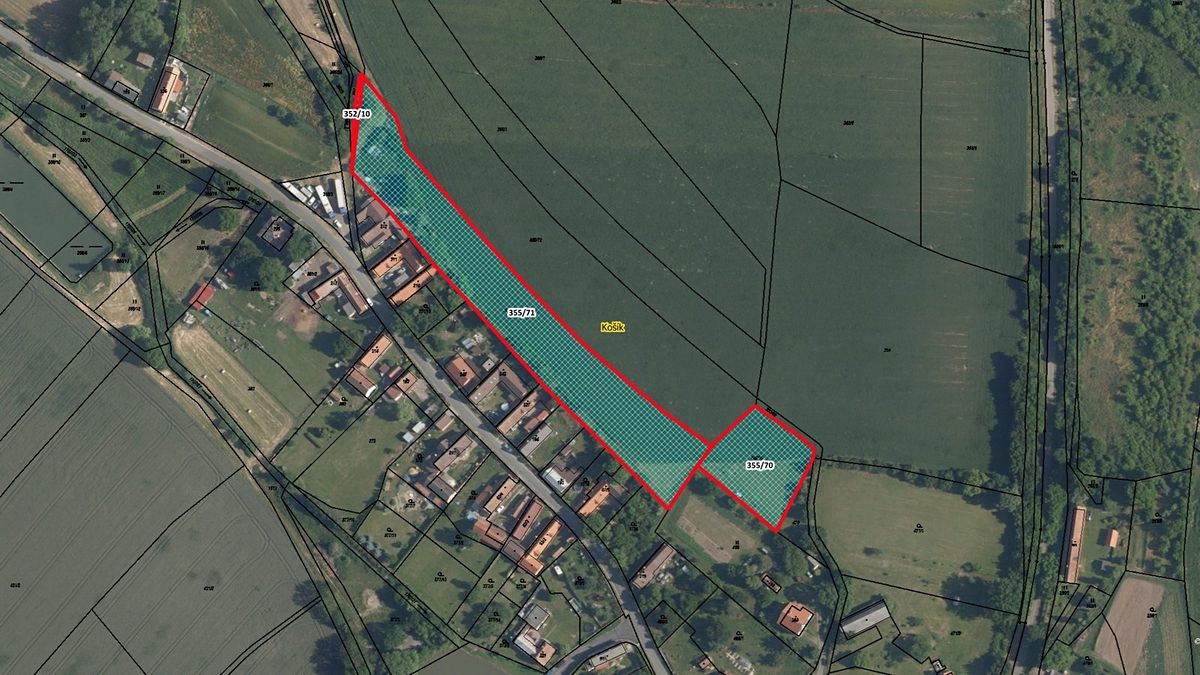 Prodej pole 8611 m², Košík – fotka 1 z 3