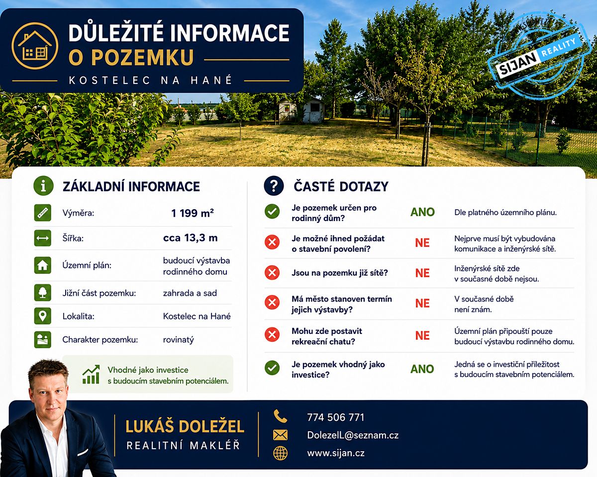 Prodej stavebního pozemku 1199 m² – fotografie 2