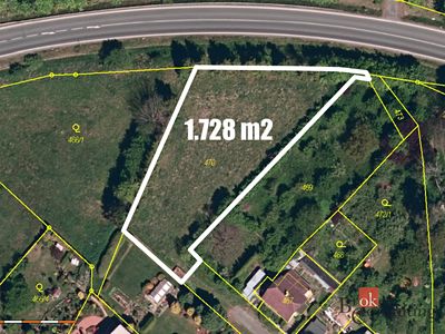 Prodej stavebního pozemku 1728 m²