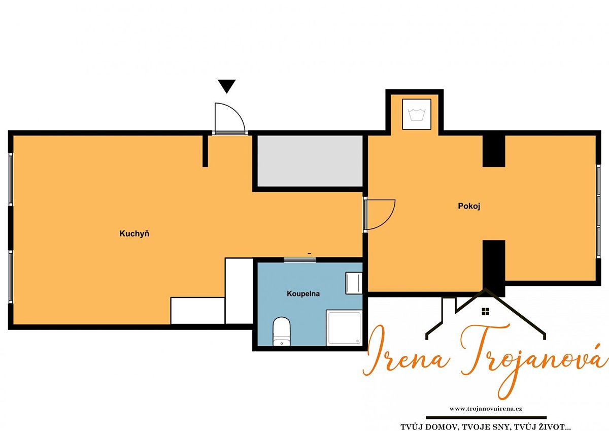 Pronájem bytu 2+kk 47 m² – fotografie 2