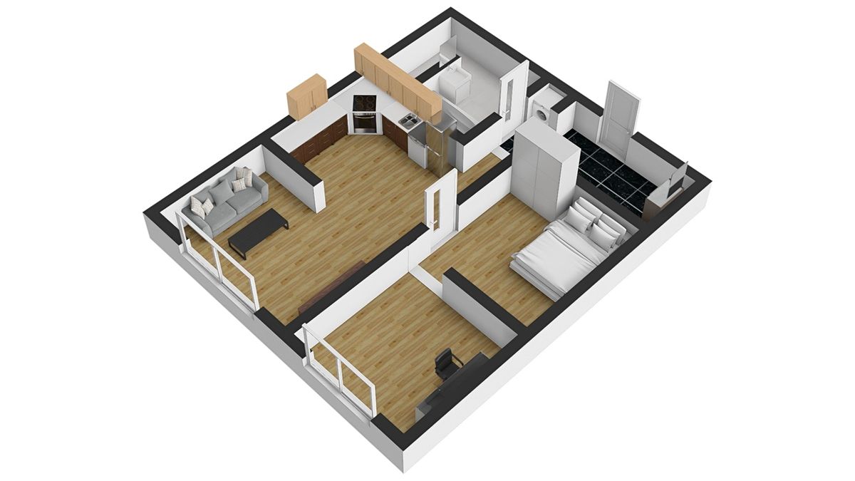Pronájem bytu 3+kk 46 m² – fotografie 4