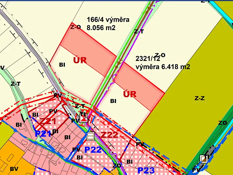 Prodej stavebního pozemku 6418 m², Bechlín – náhled fotky 2