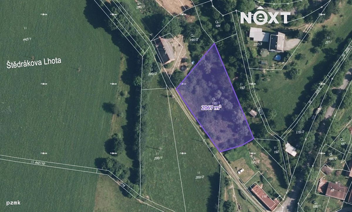 Prodej stavebního pozemku 2067 m² – fotografie 3