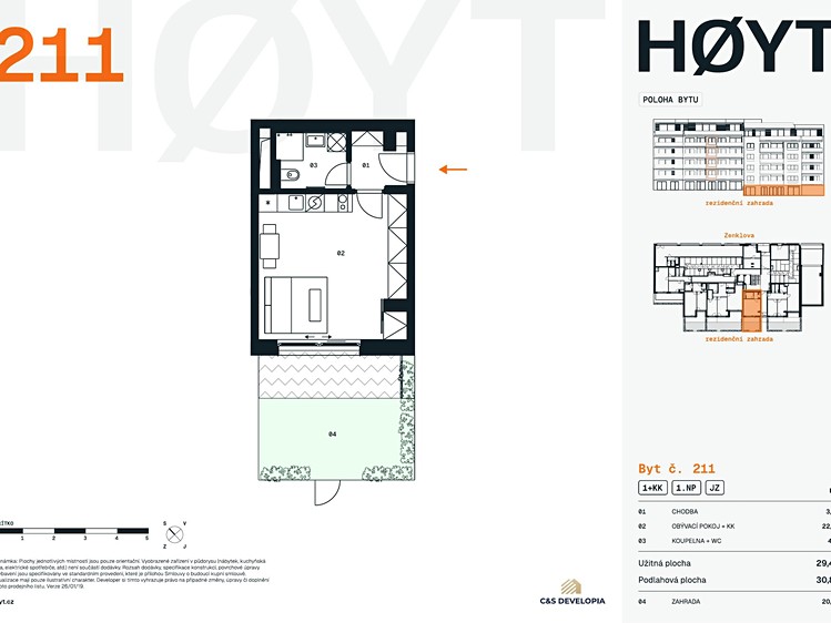 Квартира 1+kk на продаж, 29 м² (5 з 5)