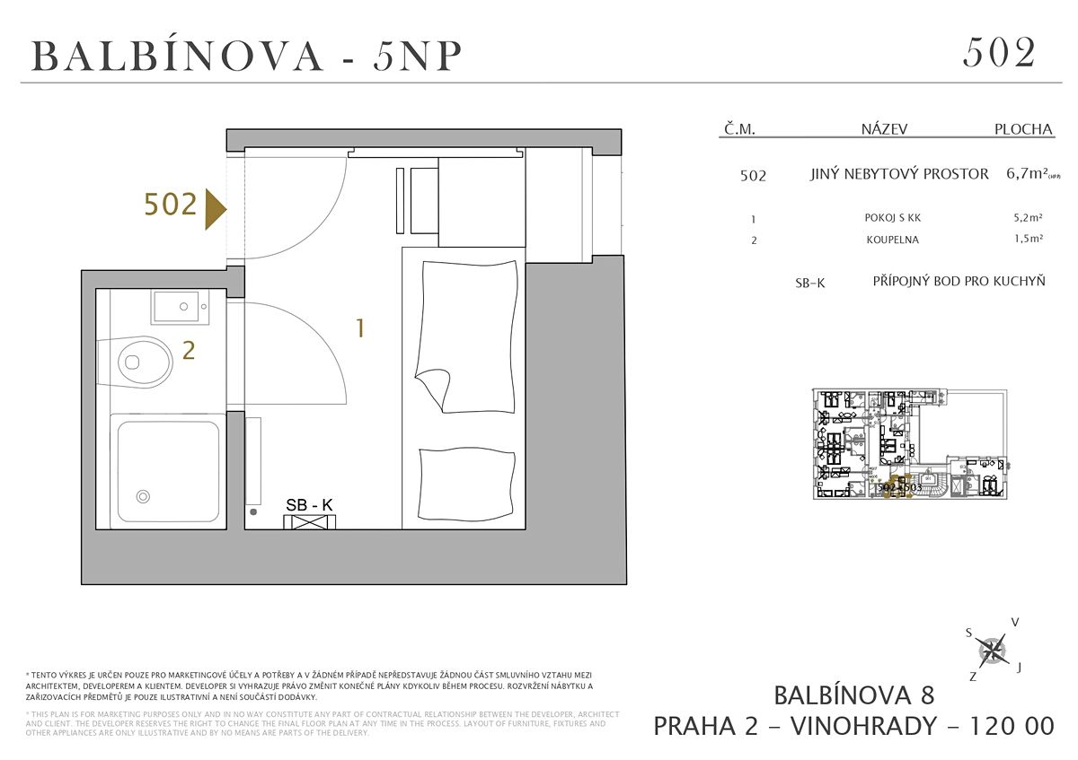 Prodej kanceláře 7 m² – fotografie 4