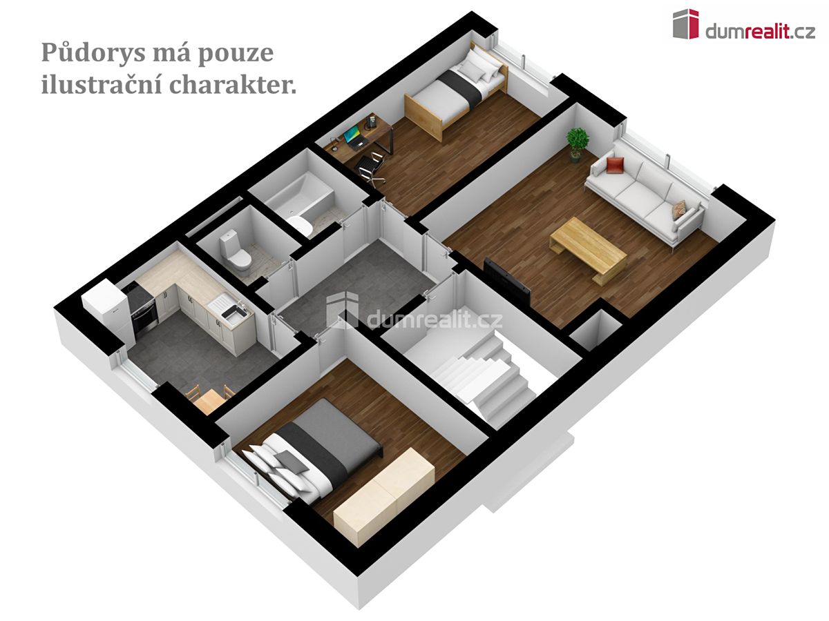 Pronájem bytu 3+1 60 m² – fotografie 4