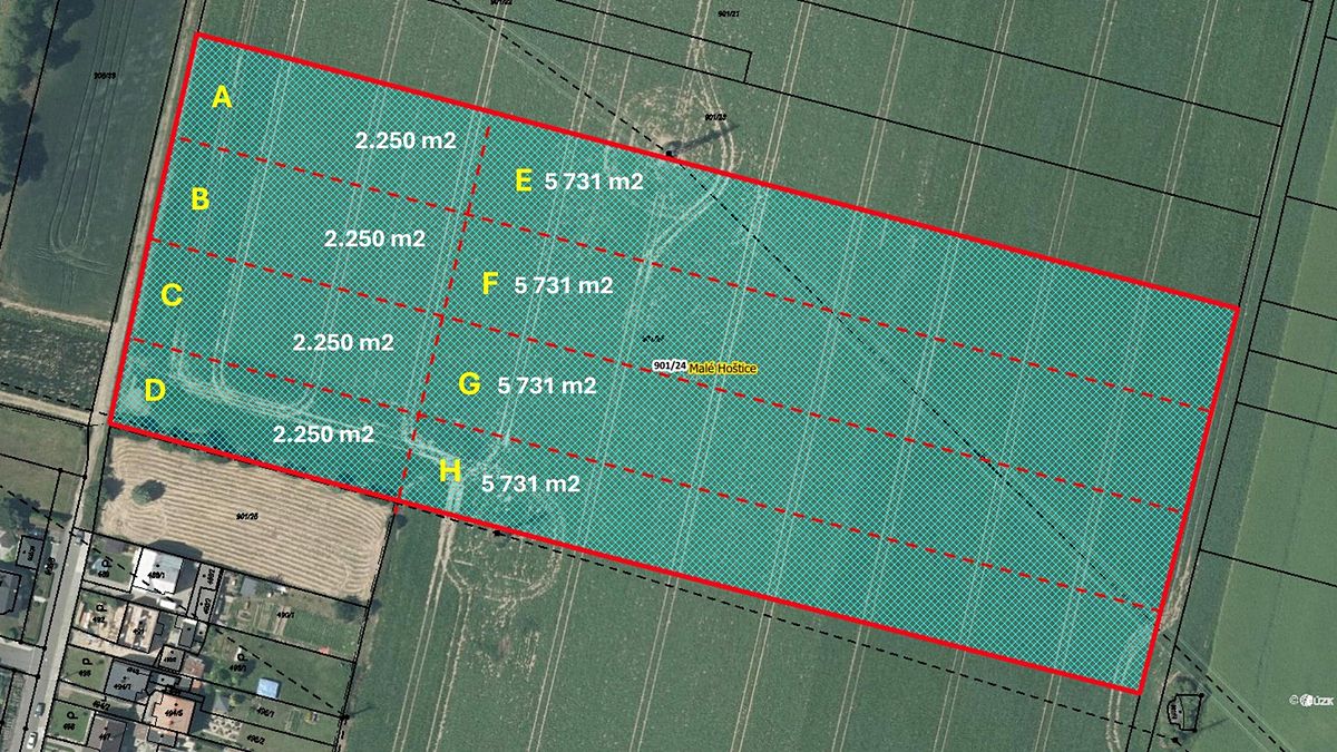 Prodej pozemku 2250 m², Opava – fotka 1 z 3