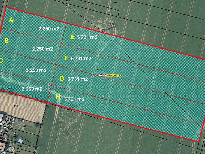 Prodej pozemku 2250 m², Opava – náhled fotky 1