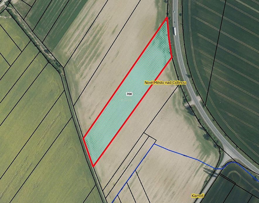 Prodej pole 17207 m², Nové Město – fotka 1 z 3