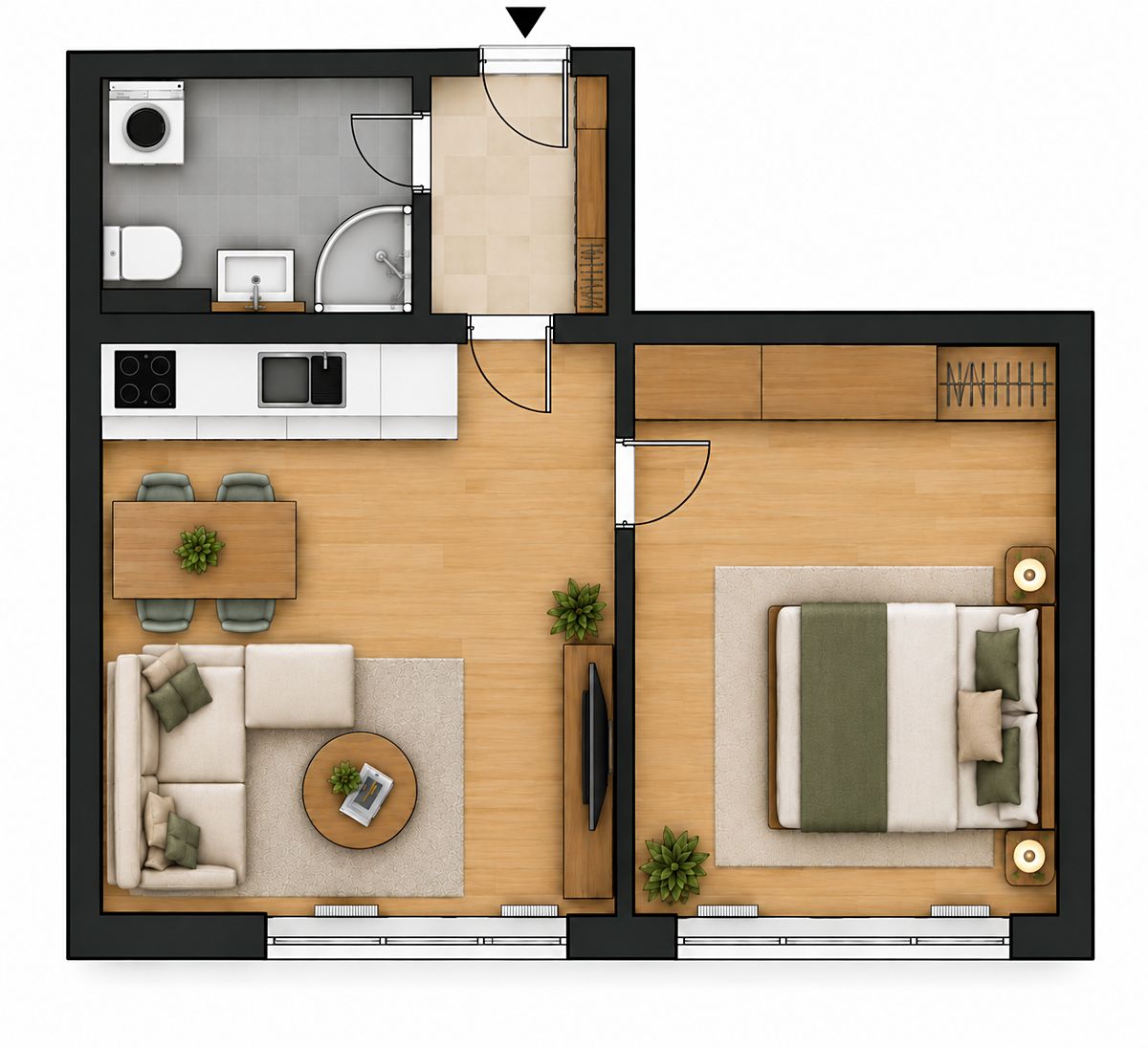 Pronájem bytu 2+kk 41 m² – fotografie 2