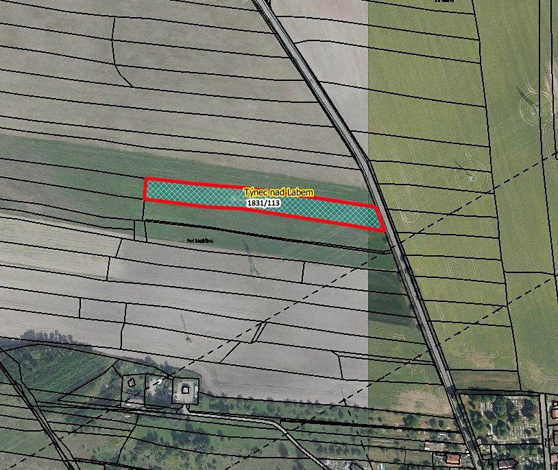 Prodej pole 6828 m², Týnec nad Labem – fotka 1 z 3
