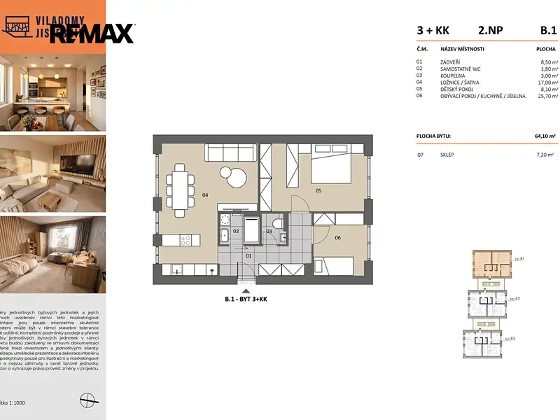 Prodej bytu 3+kk 68 m², Jistebník – náhled fotky 3