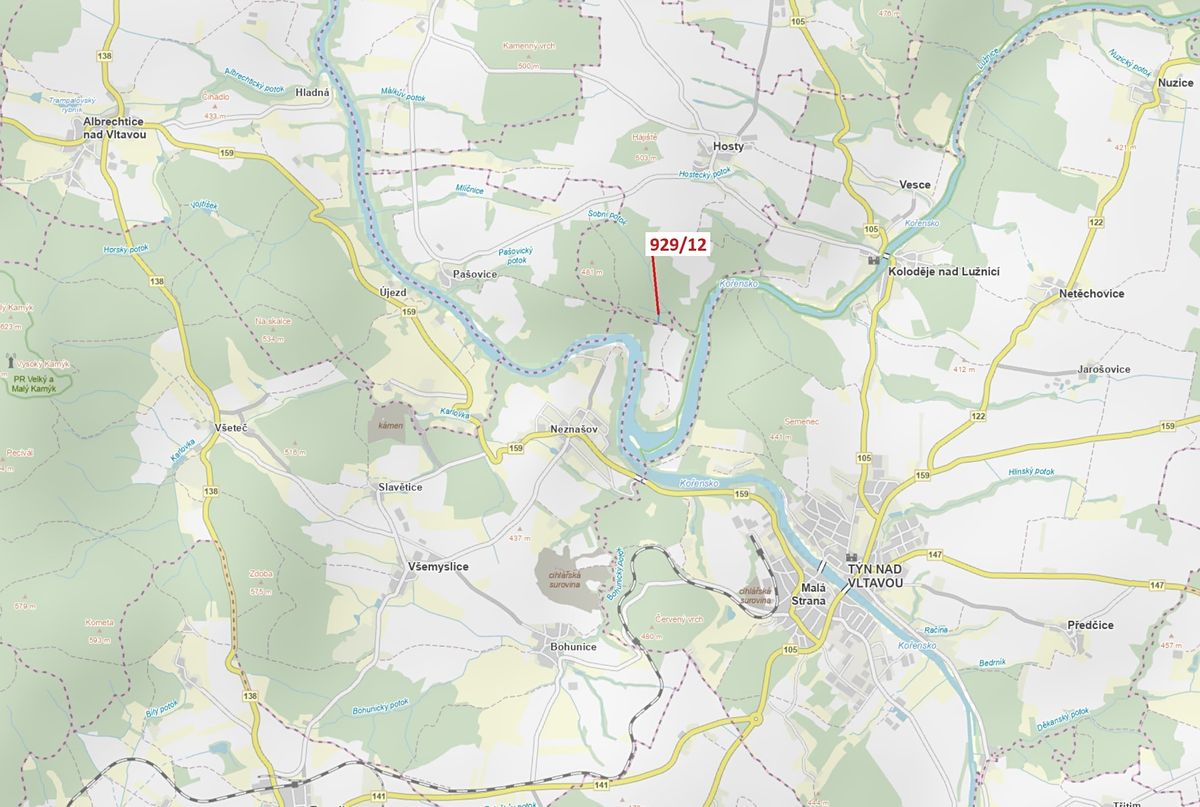 Dražba lesa 1517 m², Hosty – fotka 1 z 3