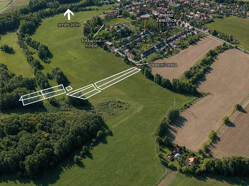 Prodej pole 10883 m², Železnice – náhled fotky 1