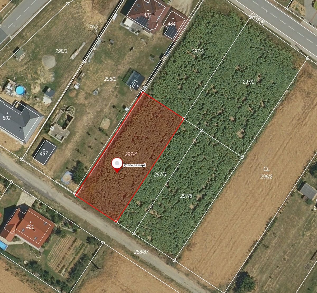 Prodej stavebního pozemku 1007 m²