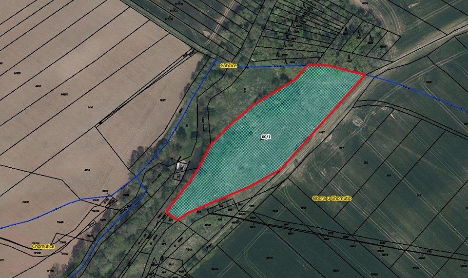 Prodej louky 8619 m², Chomutice – fotka 1 z 3